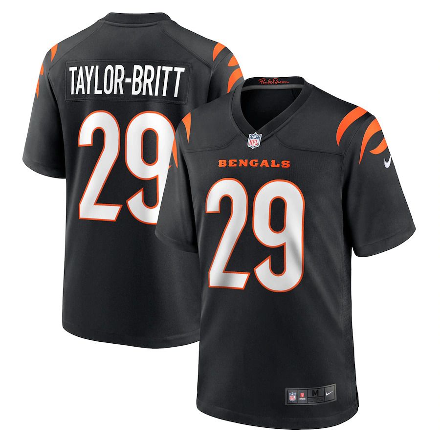 Men Cincinnati Bengals #29 Cam Taylor-Britt Nike Black Game Player NFL Jersey